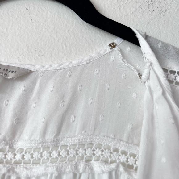 Lucky Brand White Tiered Mini Dress Cover up - Picture 4 of 4